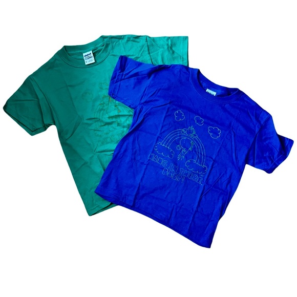 Unicorn “Hang In There Baby!” Blue Tee - Youth M - Picture 5 of 5